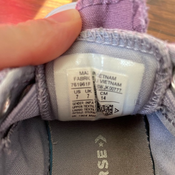 Purple Converse Chuck Taylor’s - Picture 4 of 5